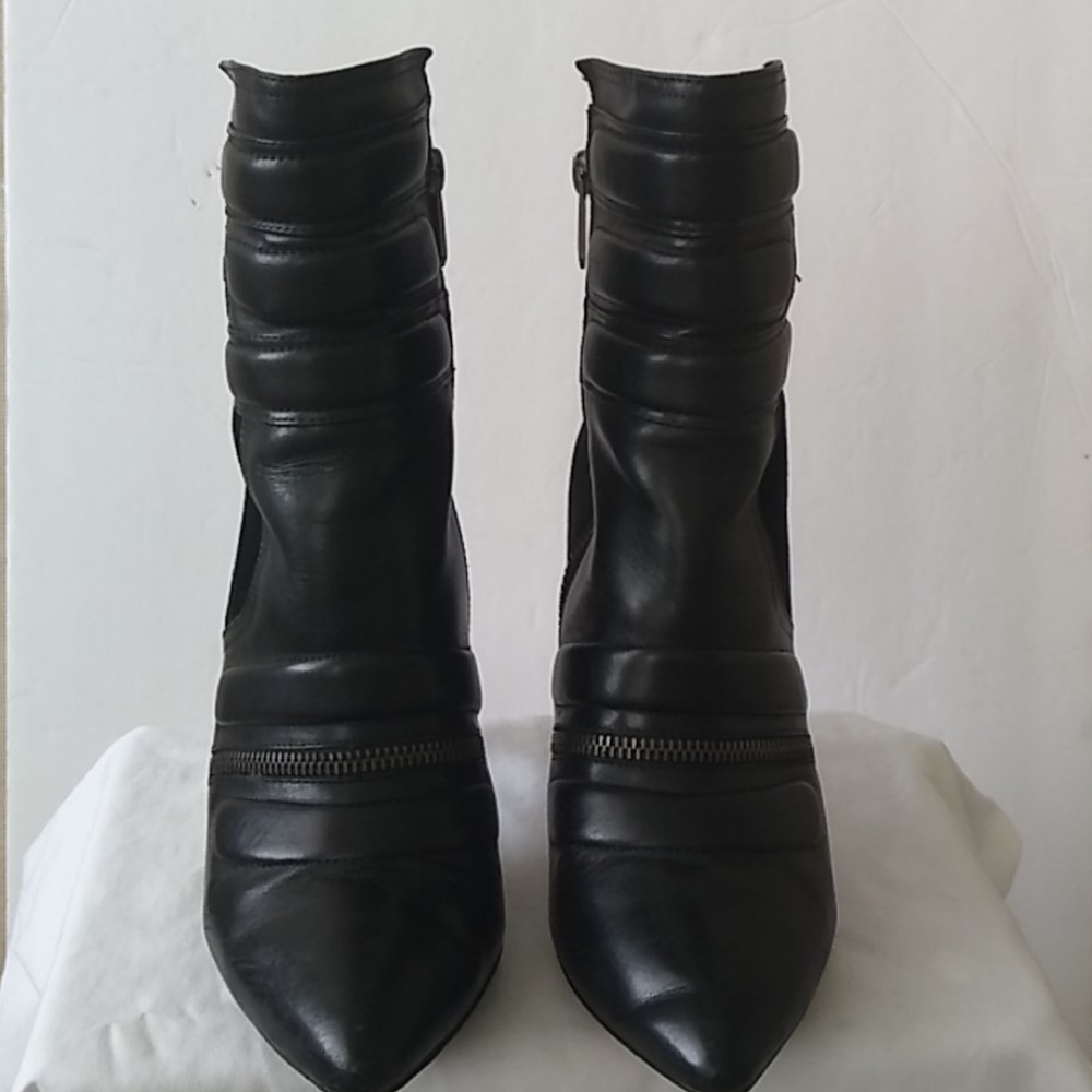 Sam Edelman Black Leather Suede Goth Mob Wife Office Siren No Size